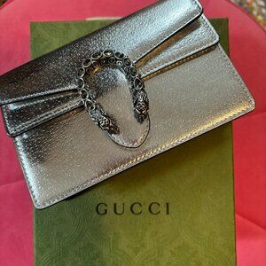 Gucci Dionysus Silver Super Mini Bag